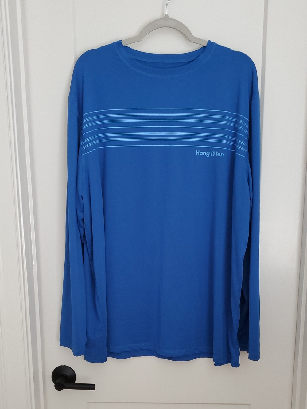 Hang Ten UPF 50+ Long-Sleeve Crewneck Shirt XXL Royal Blue
